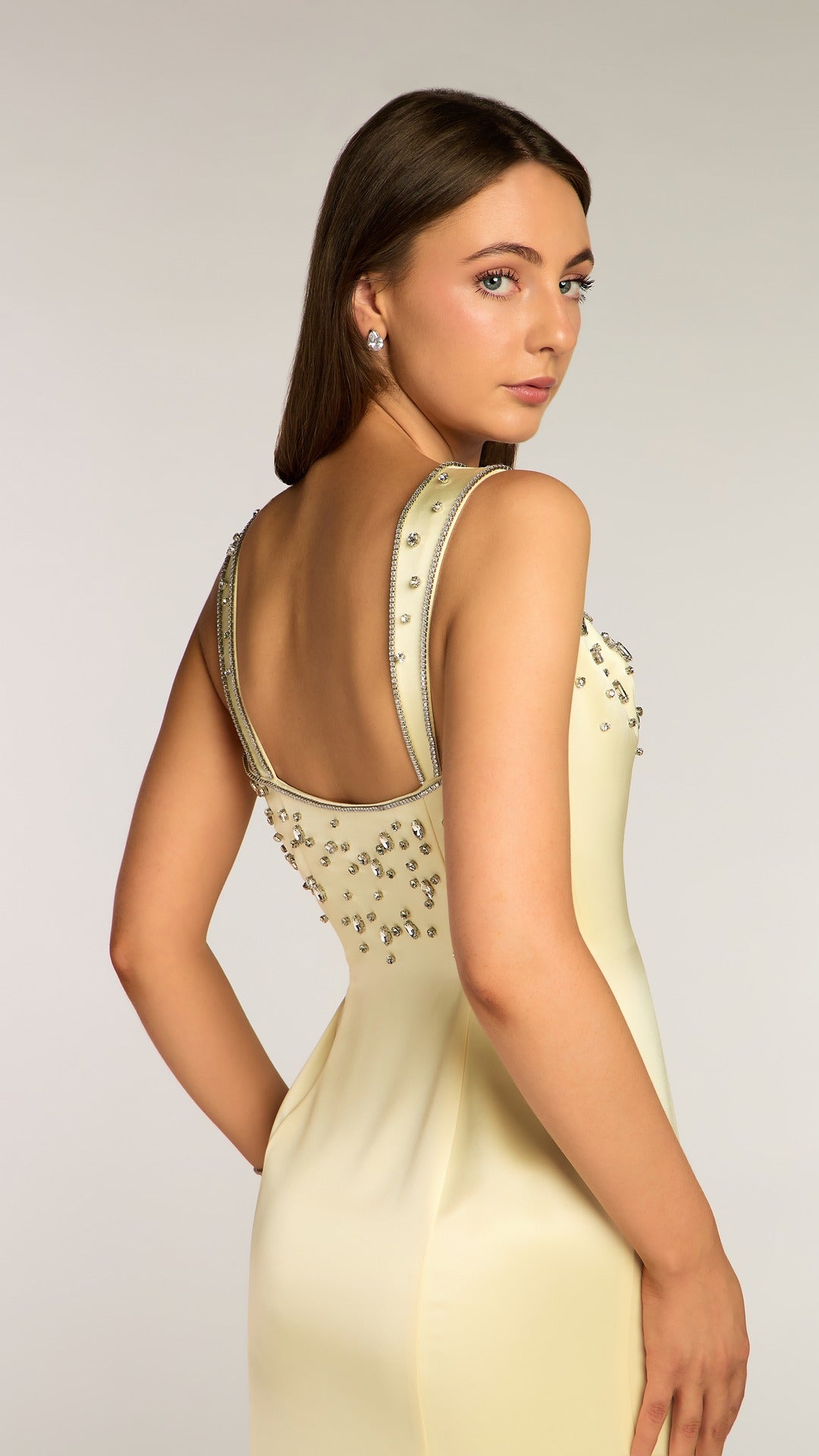 THE ANDY SATIN DRESS YELLOW